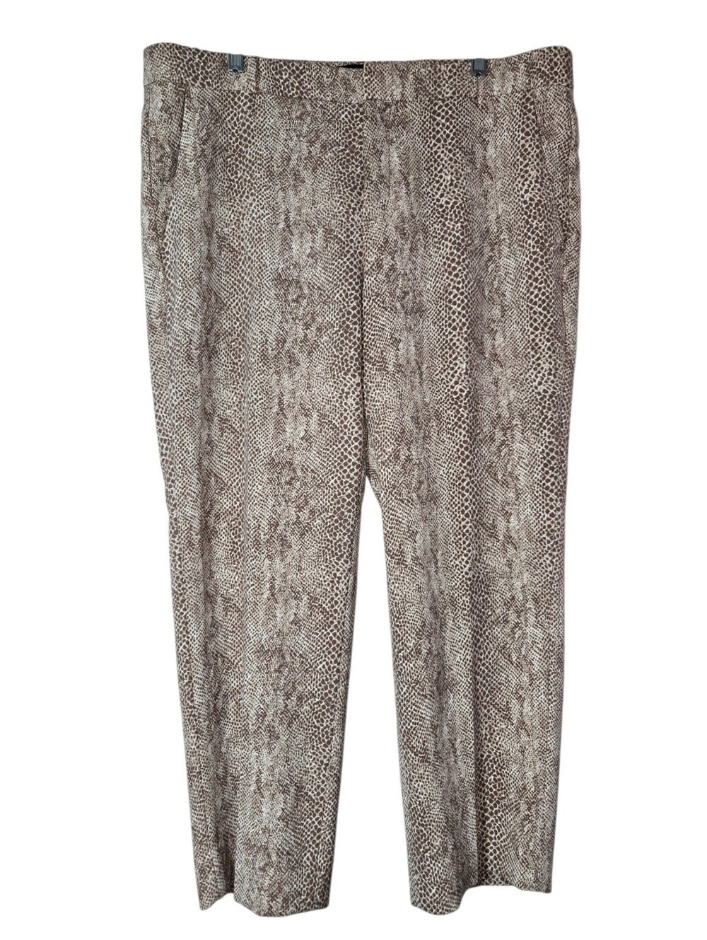 Banana Republic Avery Python Snake Print Crop Ankle Pants Size 14